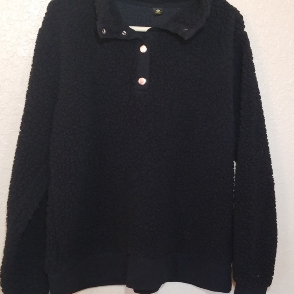 Black XL Sherpa Pullover 🖤